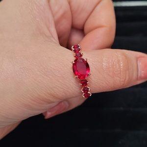 Red and gold bomb ring sz9